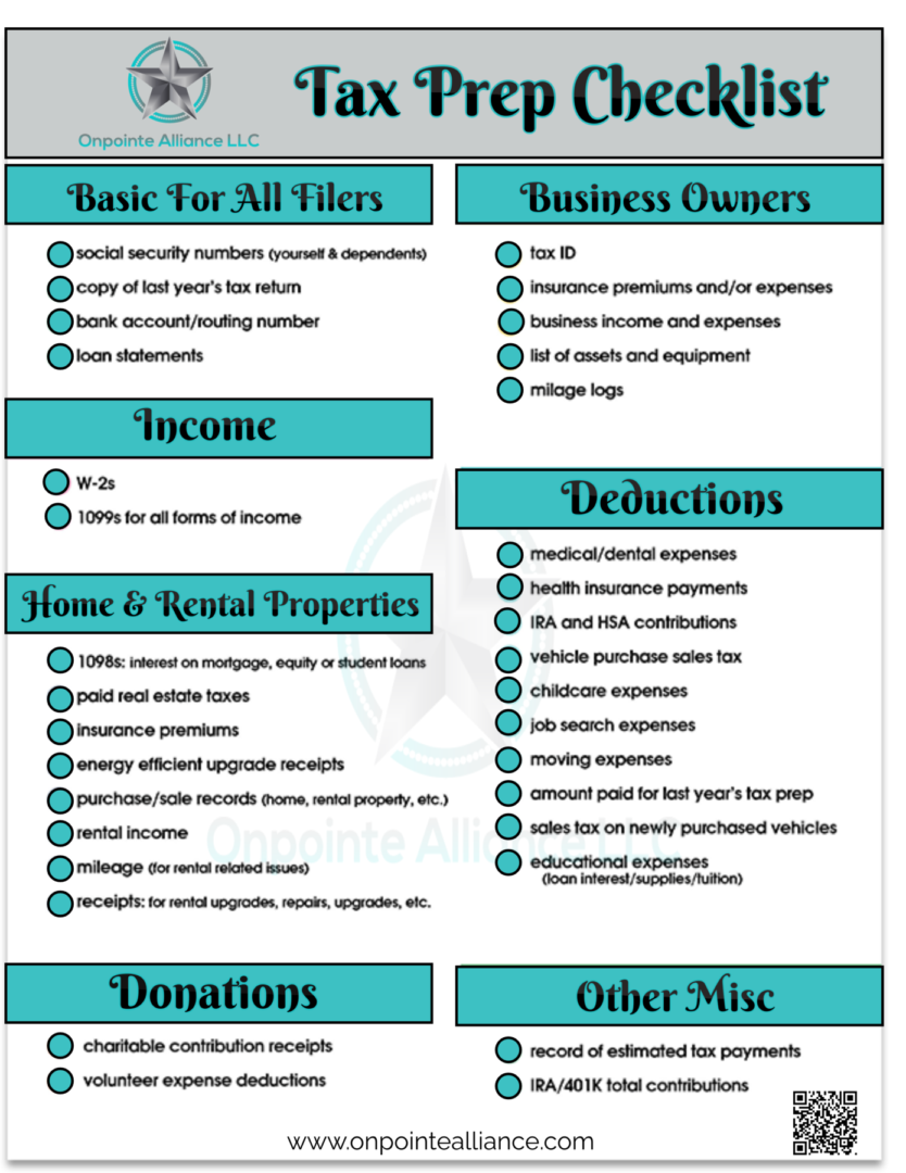 A tax prep checklist